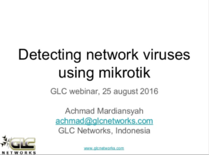 Detecting Network Virus using Mikrotik