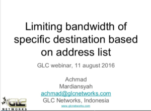 Limiting Bandwidth of Specific Destination Based on Address List
