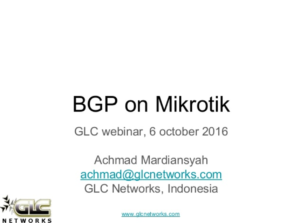 BGP on Mikrotik