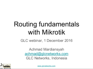 Routing Fundamentals with Mikrotik