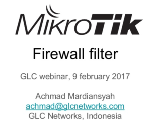 Mikrotik firewall filter