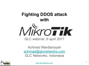 Fighting DDOS attack with Mikrotik