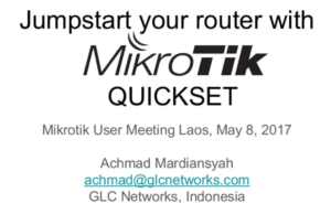 Jumpstart your router with quick set