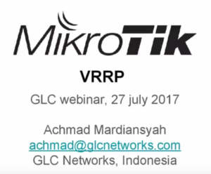 vrrp on mikrotik