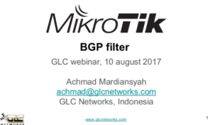 BGP filter on mikrotik